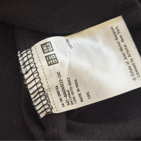Jean-Michel Basquiat Uniqlo UT Short-Sleeve Graphic T-Shirt Black Size Medium - Picture 5 of 9